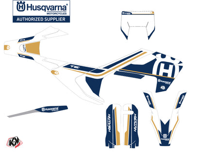 Husqvarna 300 TE Dirt Bike Heritage Grafik-Kit Weiß