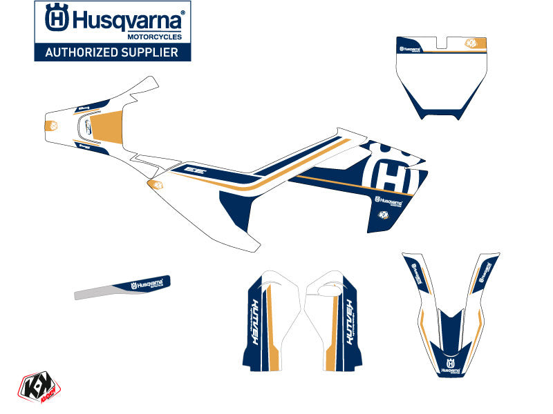 Husqvarna EE-5 Dirt Bike Heritage Grafik-Kit Weiß
