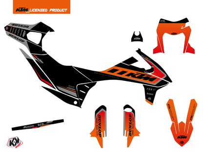 KTM 690 SMC R Dirt Bike Keystone Grafikkit Schwarz