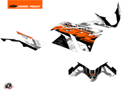 KTM 1090 Adventure Street Bike Kombat Grafikkit Grau Orange