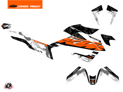 KTM 390 Adventure Street Bike Kombat Grafikkit Grau Orange