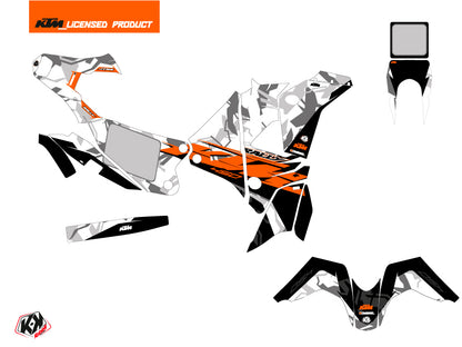 KTM 450 Rally Motocross Kombat Grafikkit Grau Orange