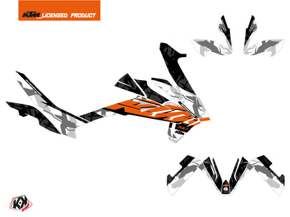 KTM 790 Adventure Street Bike Kombat Grafikkit Grau Orange