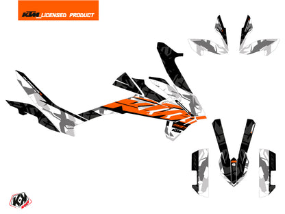 KTM 890 Adventure R Street Bike Kombat Grafikkit Grau Orange
