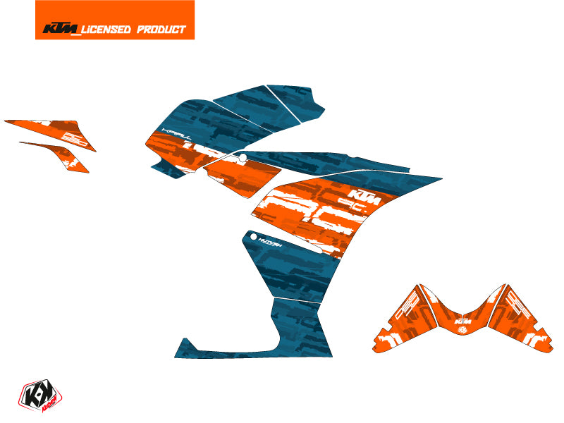 KTM 390 RC Street Bike Krav Grafikkit Orange Blau