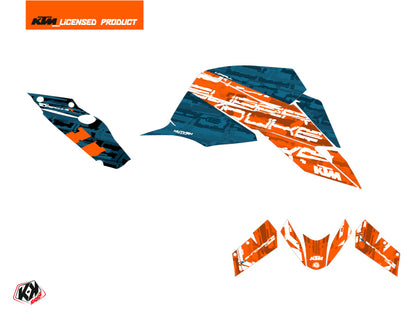 KTM Super Duke 1290 R Street Bike Krav Grafikkit Orange Blau