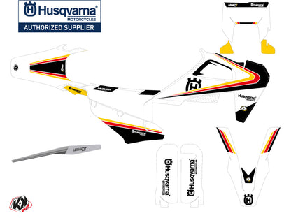 Husqvarna 350 FE Dirt Bike Legacy Grafik-Kit Schwarz Gelb