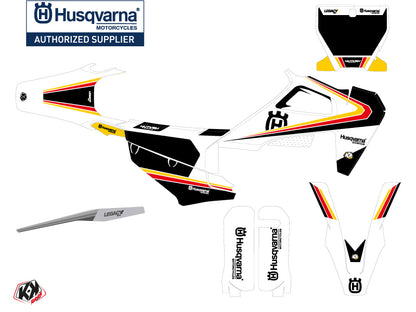 Husqvarna TC 125 Dirt Bike Legacy Grafik-Kit Schwarz Gelb