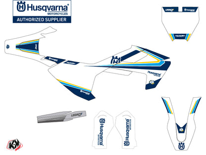 Husqvarna TC 65 Dirt Bike Legacy Grafikset Blau Gelb