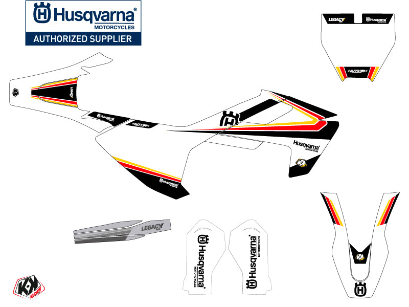 Husqvarna TC 65 Dirt Bike Legacy Grafikset Schwarz Gelb