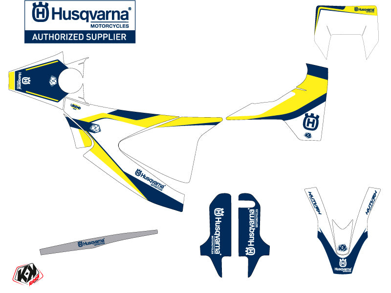 Husqvarna 701 Supermoto Street Bike Legend Grafikkit Blau