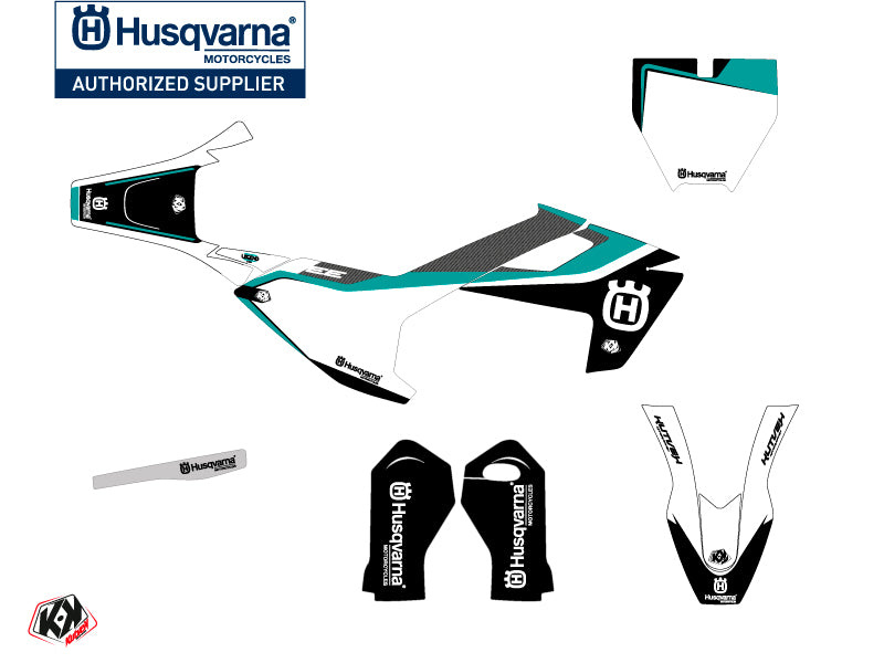 Husqvarna EE-5 Dirt Bike Legend Grafik-Kit Türkis