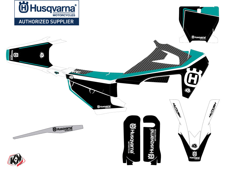Husqvarna FC 250 Dirt Bike Legend Grafik-Kit Türkis