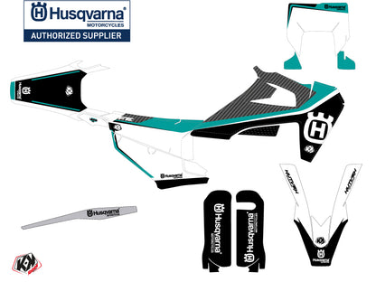 Husqvarna 350 FE Dirt Bike Legend Grafik-Kit Türkis