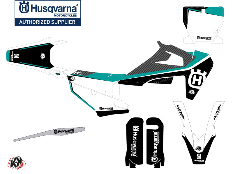 Husqvarna TC 250 Dirt Bike Legend Grafik-Kit Türkis