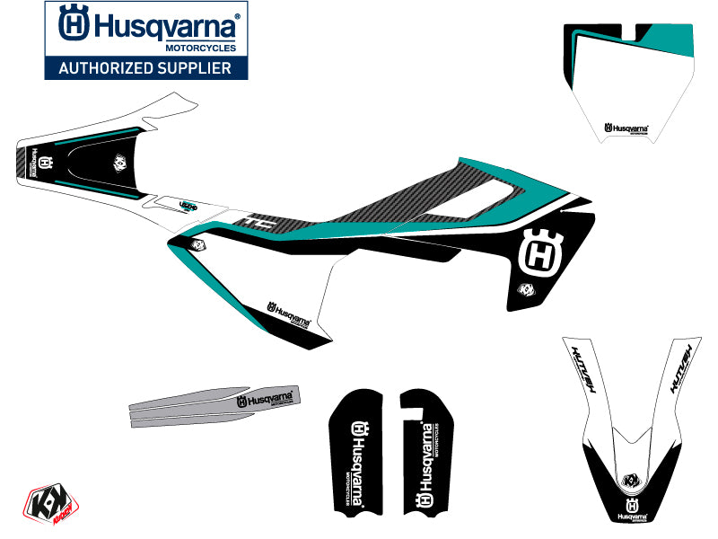 Husqvarna TC 65 Dirt Bike Legend Grafik-Kit Türkis
