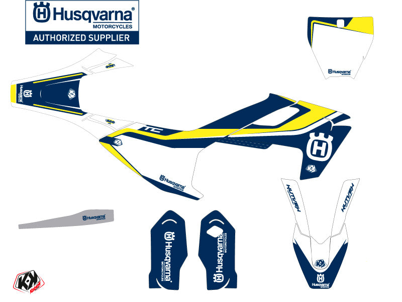 Husqvarna TC 85 Dirt Bike Legend Grafik-Kit Blau