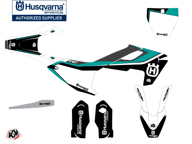 Husqvarna TC 85 Dirt Bike Legend Grafik-Kit Türkis