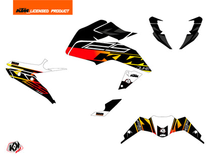 KTM Duke 125 Street Bike Massengrafik-Kit Schwarz Gelb