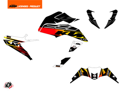 KTM Duke 390 Straßenmotorrad Massengrafik-Kit Schwarz Gelb