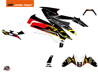 KTM Super Duke 1290 GT Street Bike Massengrafik-Kit Schwarz Gelb