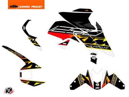 KTM Super Duke 1290 R Straßenmotorrad Massengrafik-Kit Schwarz Gelb