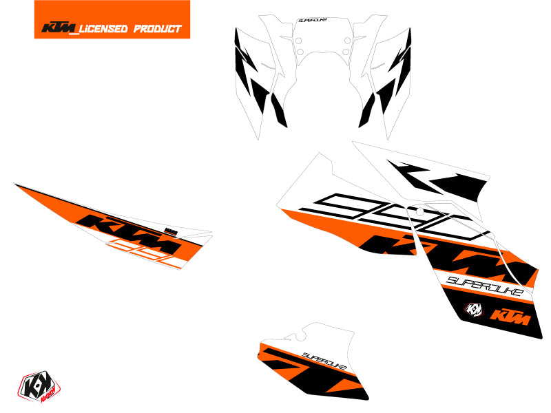 KTM Super Duke 990 Straßenmotorrad Massengrafik-Kit Orange