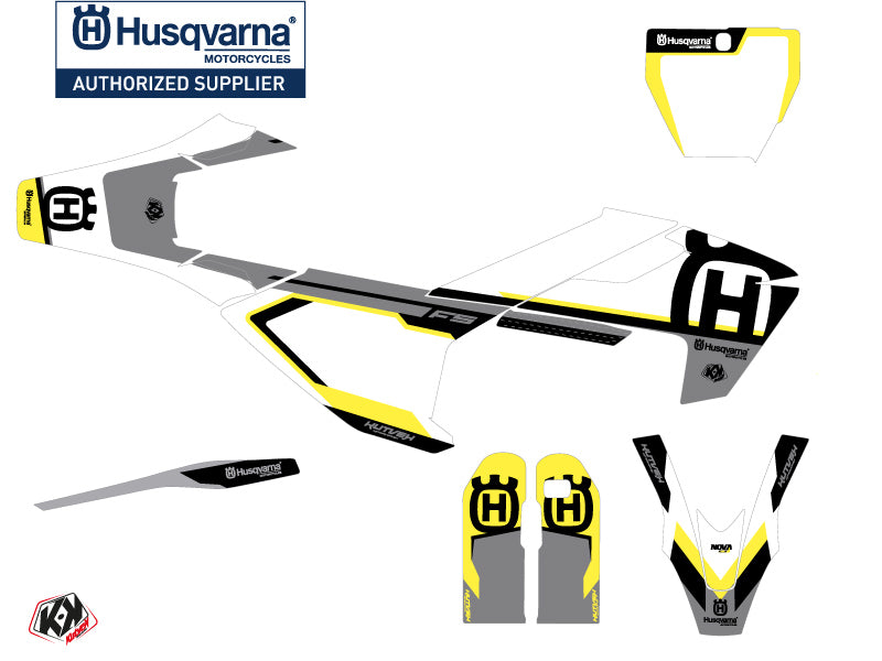Husqvarna 450 FS Dirt Bike Nova Grafik-Kit Schwarz