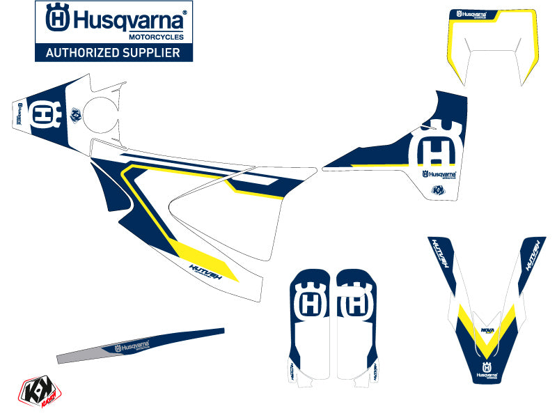 Husqvarna 450 FS Dirt Bike Nova Grafik-Kit Blau