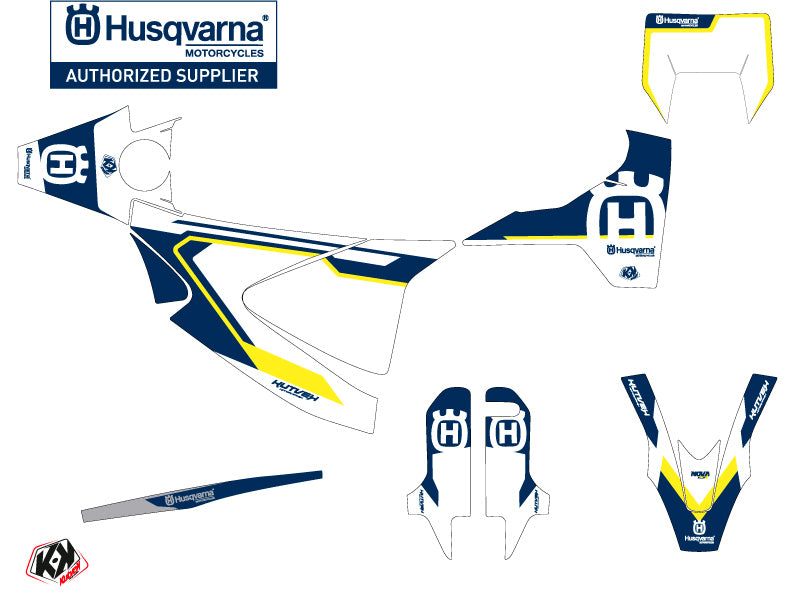 Husqvarna 701 Supermoto Dirt Bike Nova Grafik-Kit Blau