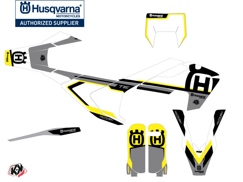 Husqvarna 125 TE Dirt Bike Nova Grafik-Kit Schwarz