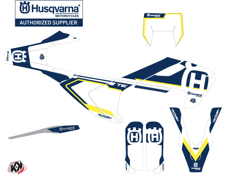 Husqvarna 250 TE Dirt Bike Nova Grafik-Kit Blau