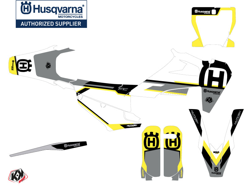 Husqvarna FC 450 Dirt Bike Nova Grafikset Schwarz