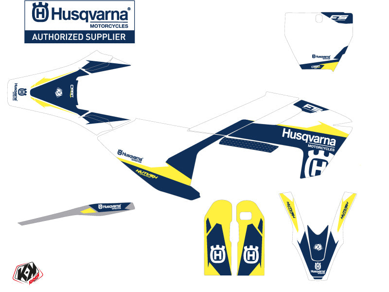 Husqvarna 450 FS Dirt Bike Orbit Grafik-Kit Weiß