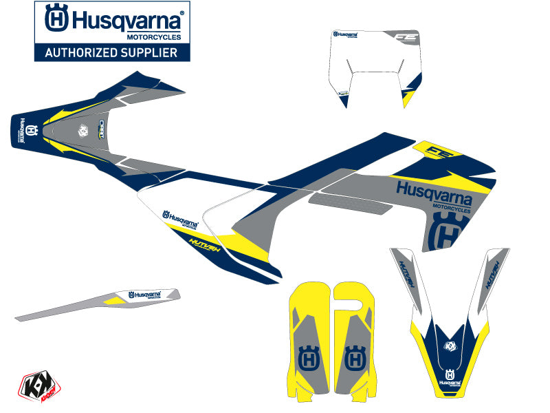Husqvarna 250 FE Dirt Bike Orbit Grafik-Kit Grau