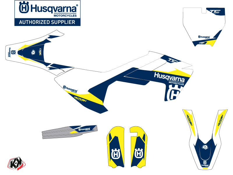 Husqvarna TC 65 Dirt Bike Orbit Grafik-Kit Weiß