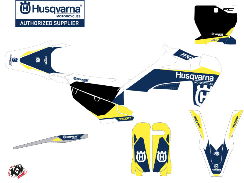 Husqvarna FC 250 Dirt Bike Orbit Grafik-Kit Weiß