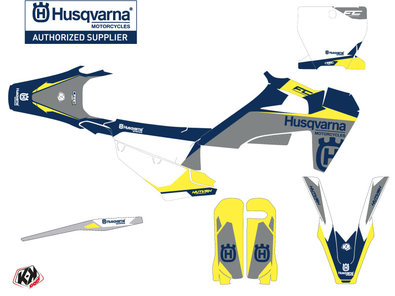 Husqvarna FC 450 Dirt Bike Orbit Grafik-Kit Grau