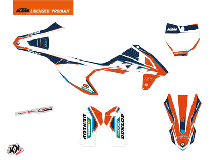 KTM 50 SX Dirt Bike Origin-K22 Grafikkit Blau