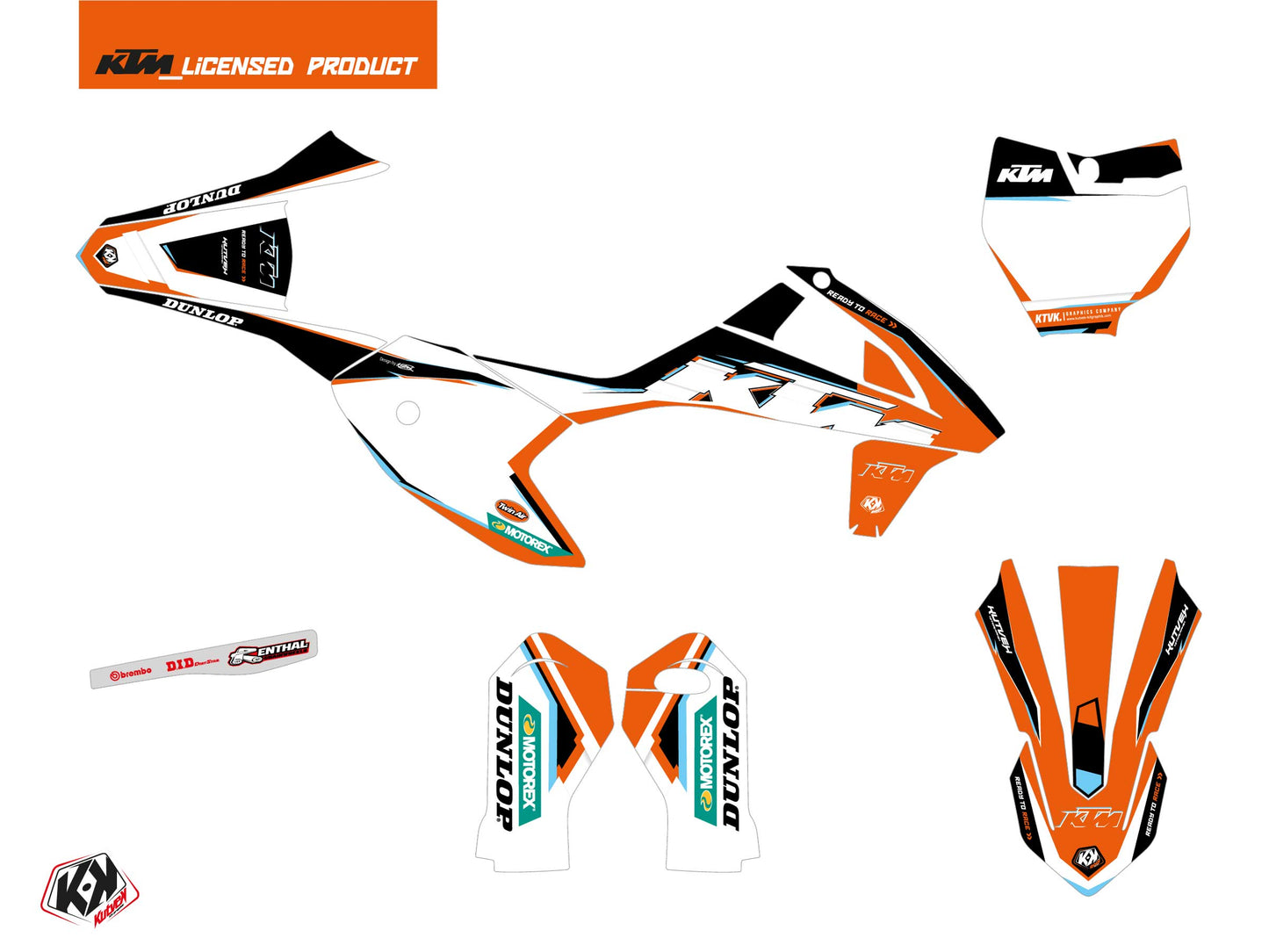 KTM SX-E 5 Dirt Bike Origin-K22 Grafikkit Schwarz