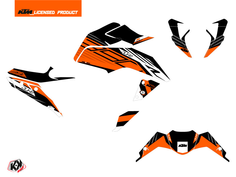 KTM Duke 390 Street Bike Perform Grafikkit Orange Schwarz