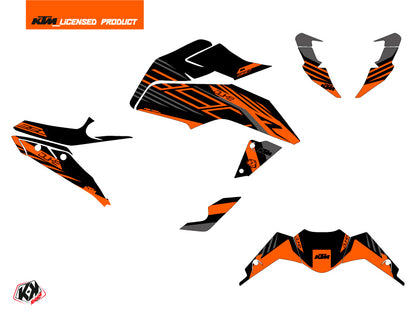 KTM Duke 390 Street Bike Perform Grafikkit Schwarz Orange