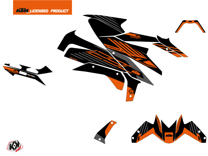 KTM Super Duke 1290 GT Street Bike Perform Grafikkit Schwarz Orange