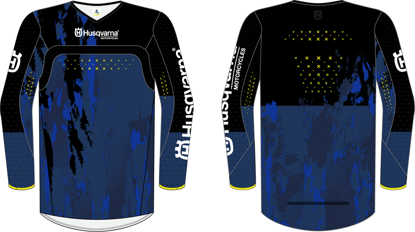 Railed Jersey BLK/BLUE - Size: S