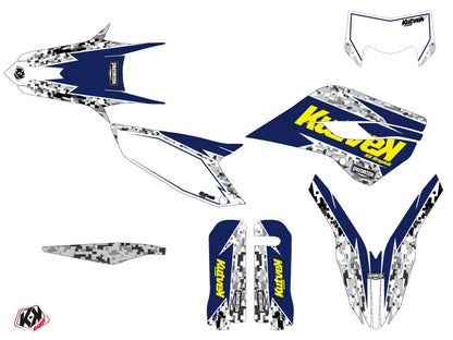 Husqvarna 125 TE Dirt Bike Predator Grafikset Lila Gelb