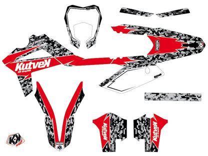GASGAS 250 EC Dirt Bike Predator Grafikkit Schwarz Rot