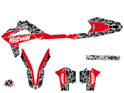 GASGAS 250 ECF Dirt Bike Predator Grafikkit Schwarz Rot
