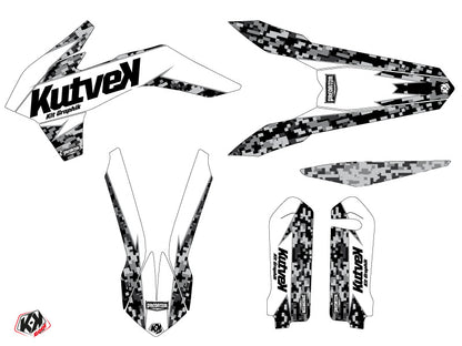 KTM 250 SX Dirt Bike Predator Grafikkit Weiß
