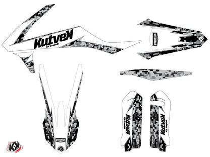 KTM 250 SXF Dirt Bike Predator Grafikkit Weiß