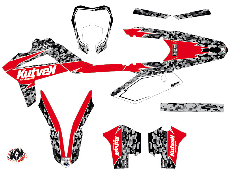 GASGAS ECF Dirt Bike Predator Grafikset Schwarz Rot